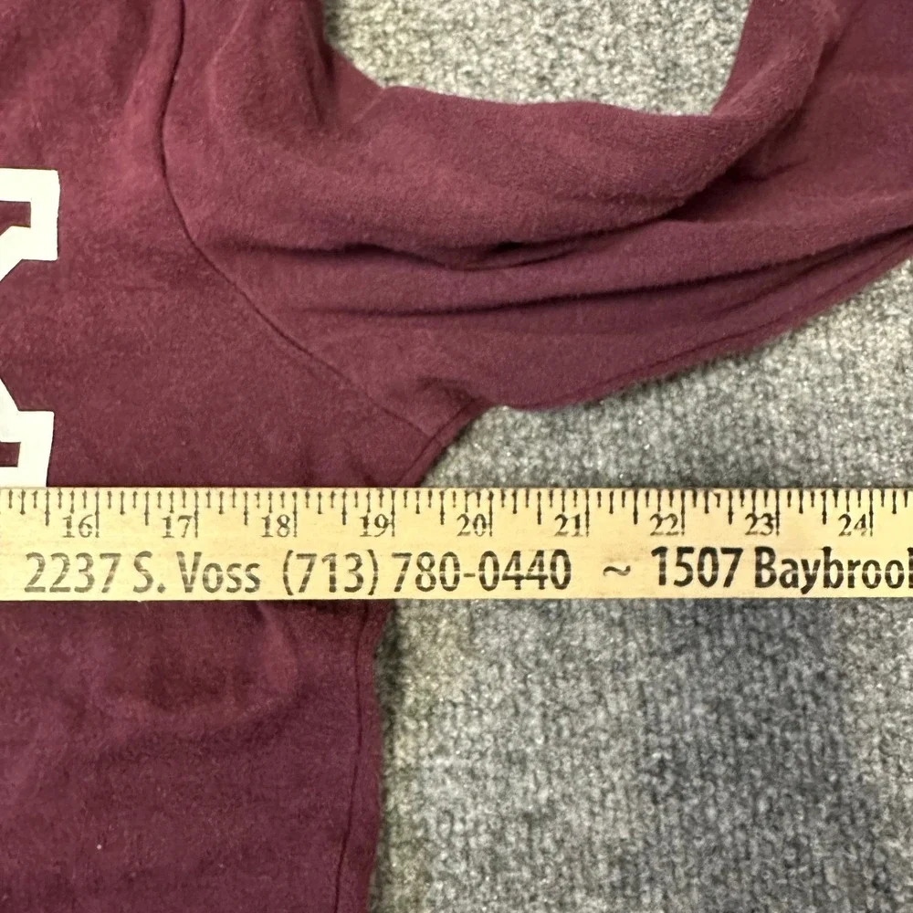 Pink Hoodie Womens Size Small Maroon Zip Up Logo Graphic Long Sleeve Sweatshirt